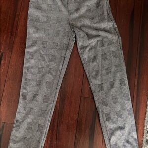 SHEIN Gray Plaid Capris